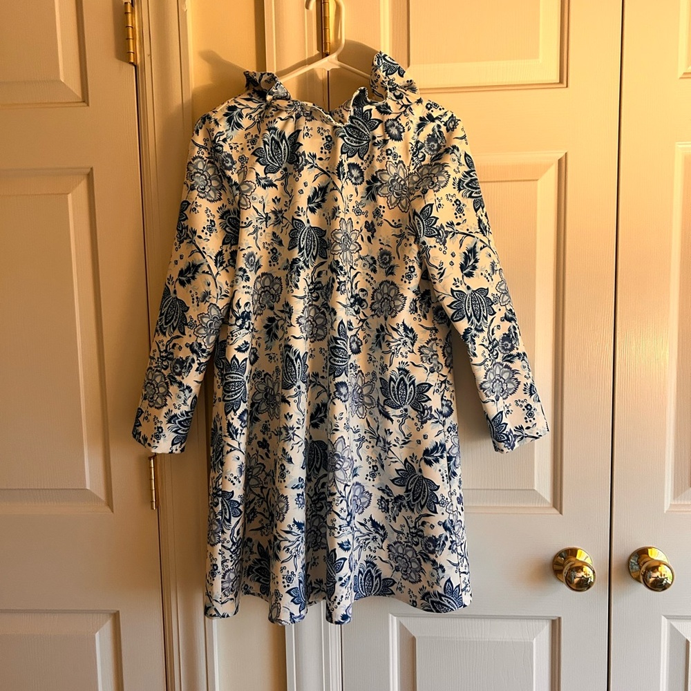 Floral Blue and White Dress
